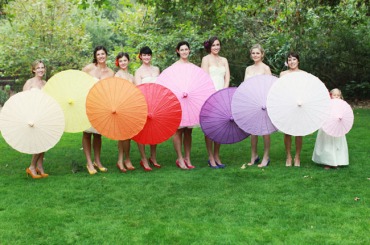 Rainbow parasols